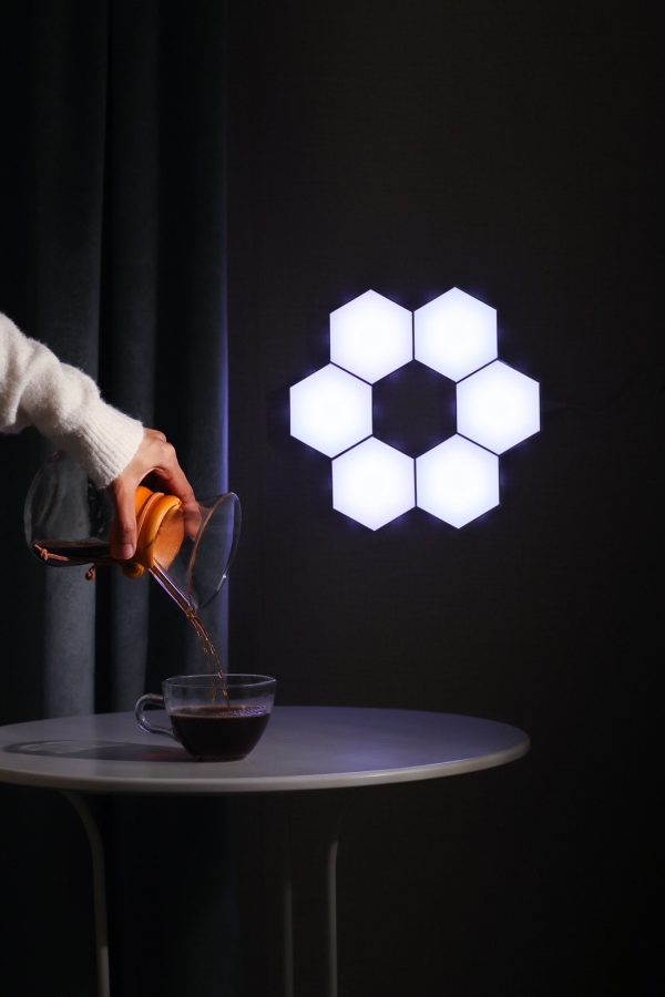 Lumive Hexagonal wall light Coffee