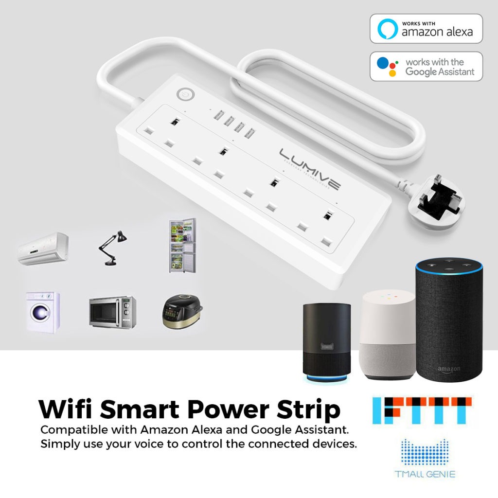 Lumive Smart Power Extension Alexa Compatible IFTTT