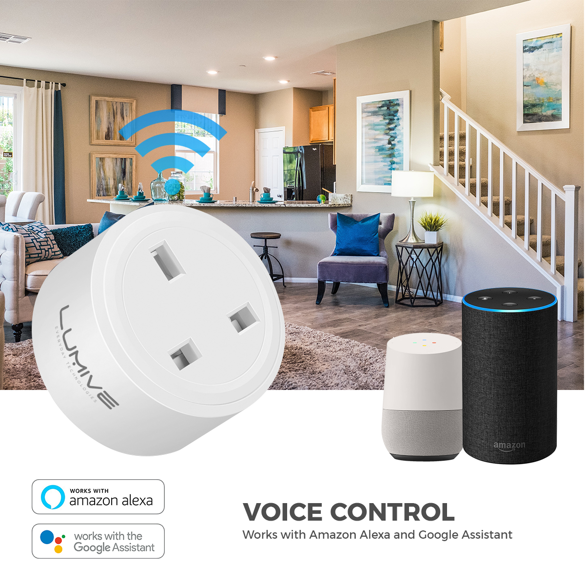 Wifi Smart US Plug Wireless Power Socket Outlet Works Alexa Google Home Etc