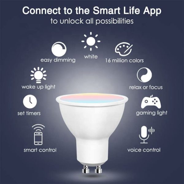 Kamzai Smart WiFi GU10 Spot Light, smart life app