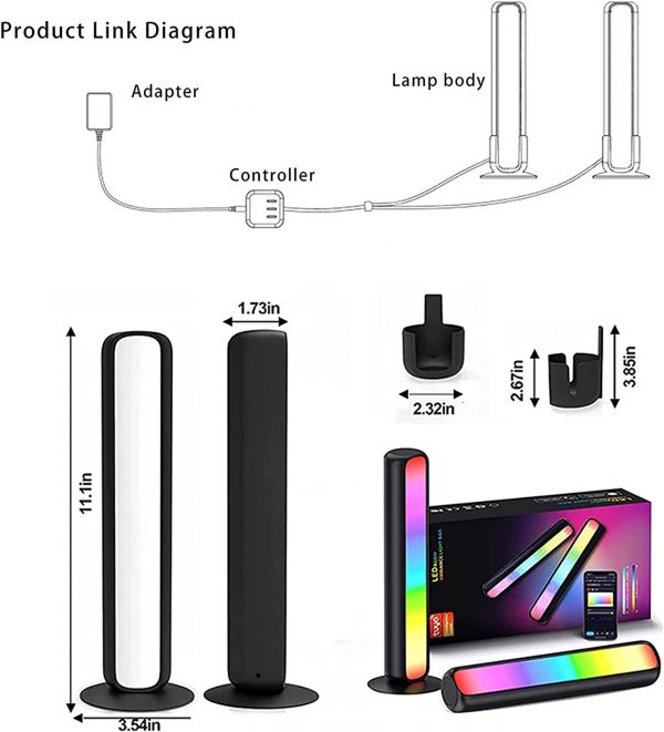 Smart LED Bar lights diagram