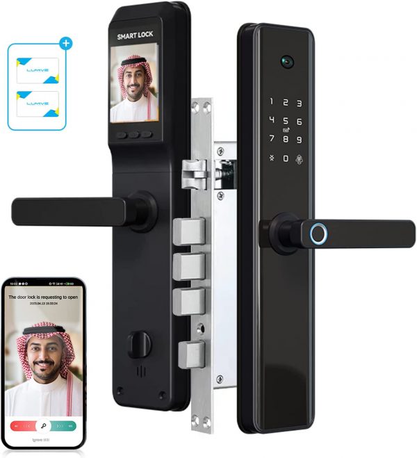Smart Door Lock With Wide-Angle Camera