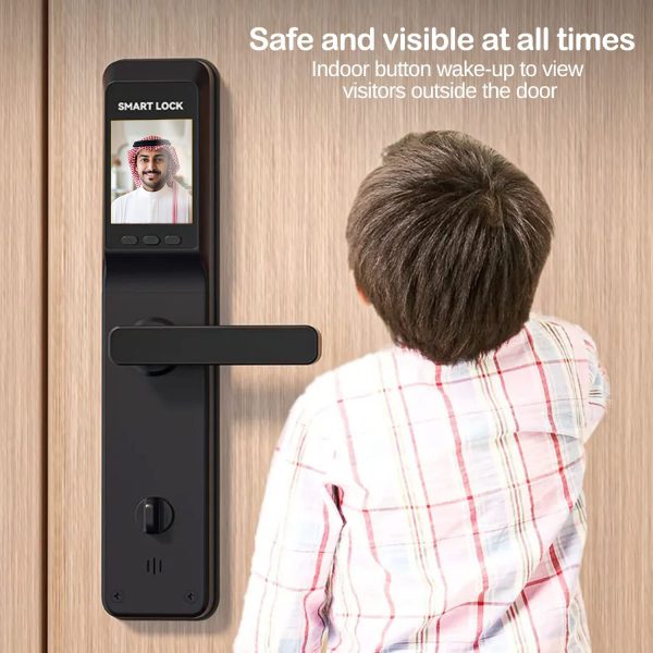 Smart Door Lock With Wide-Angle Camera is safe