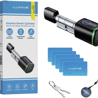 Lumive Simplex S1 Cylinder Smart Door Lock works with Bluetooth